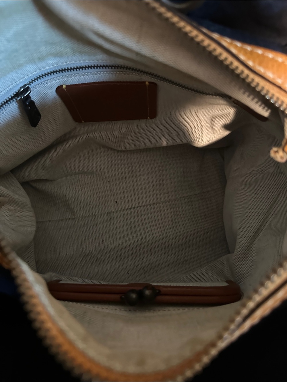Coach Pebbled Leather Tote in mustard yellow - Picture 6 of 11